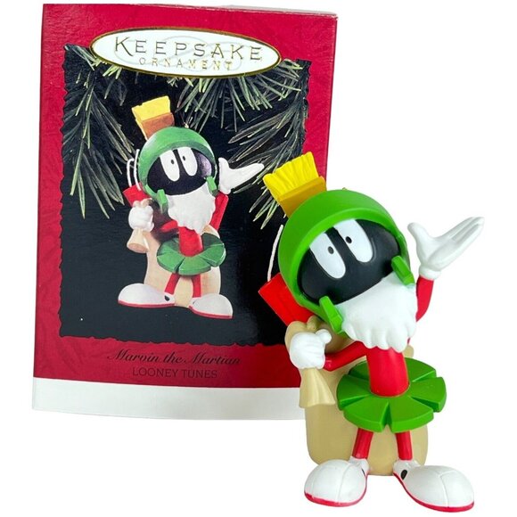 Hallmark Keepsake Ornament Marvin The Martian Looney Tunes 1996 Space Alien VTG - Picture 1 of 9